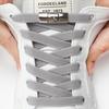 1/2Pair 8MM Flat No Tie Shoelaces Elastic Shoelace Metal Buckle Shoelaces Without Ties Sneakers Children Laces Shoe Accessories