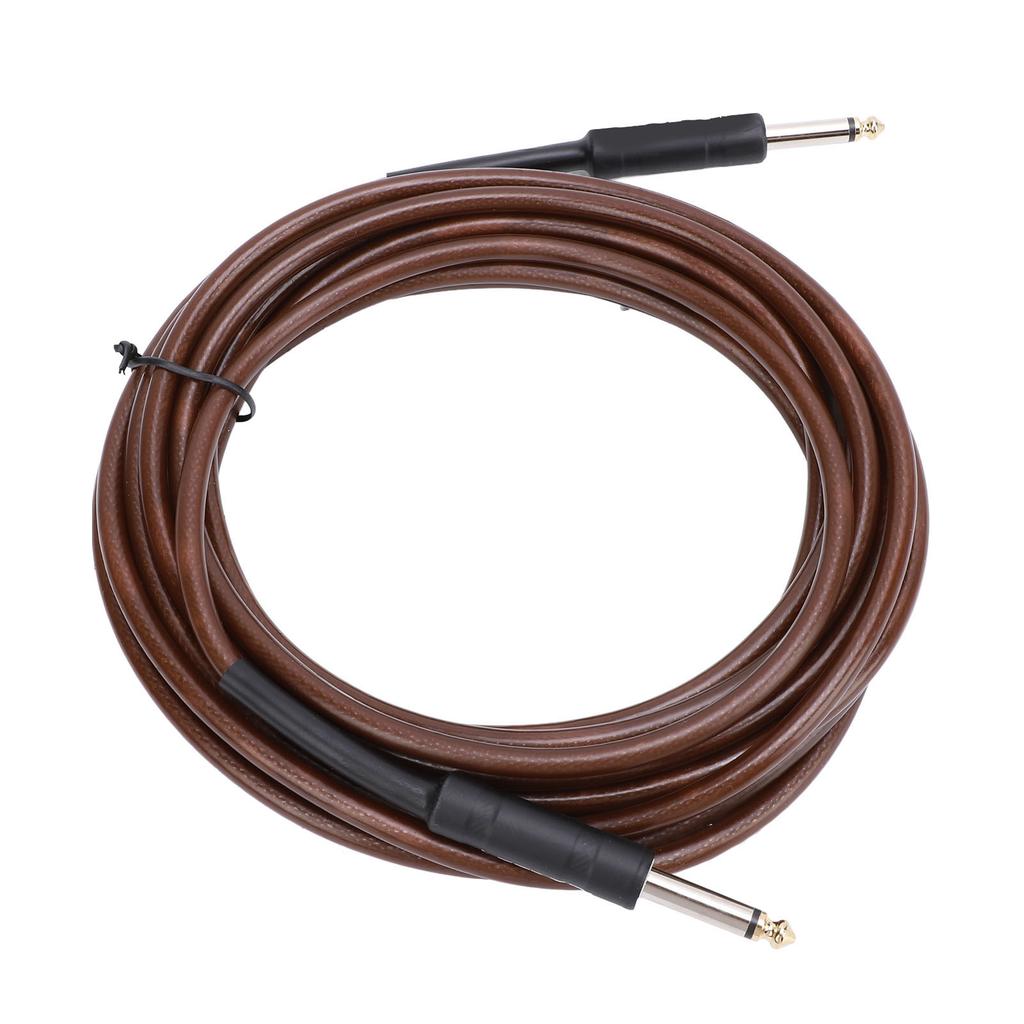 Guitar Cable 6.35mm Male To Male Noise Reduction Flexible Coaxial Instrument Cord for Bass Amplifier Keyboard