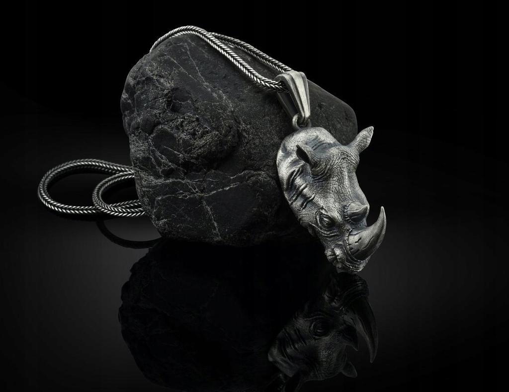 Rhinoceros Necklace Protection Amulet Mythology 138
