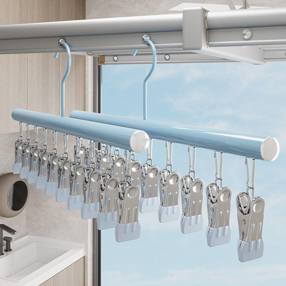

10 Clip Sock Clip Stainless Steel Clothes Drying Rack New Clothes Hanger абрикосовий
