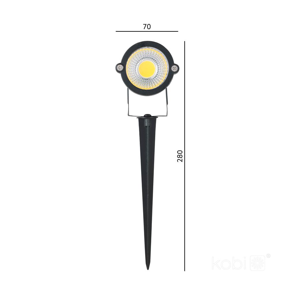 LED Garden Spotlight 5W 3000K 400 Lm IP65 Black