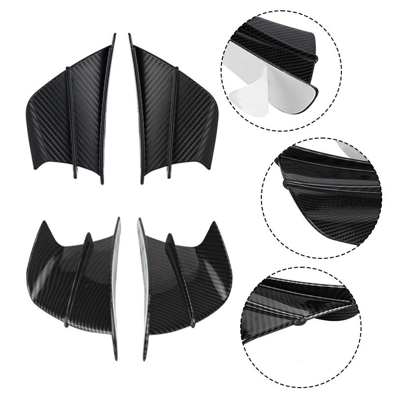 Universal Motorcycle Aerodynamic Winglet Carbon Fiber Style Side Wing Spoiler for Yamaha R15 R3 R6 BMW S1000RR Honda CBR,Easy Adhesive Install