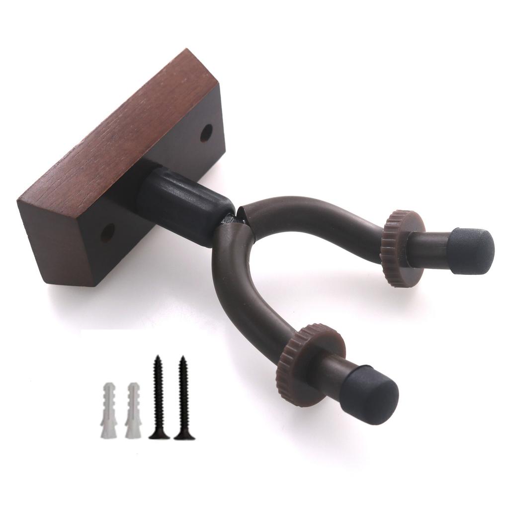 Amazon Popular Black Walnut Hook Folk Guitar Electric Guitar Wall Rack