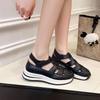 Fashion Women's Sandals 2025 New Summer High-quality Solid Color Buckle Strap Closed Toe Thick-soled Breathable Baotou Sandals Zapatos