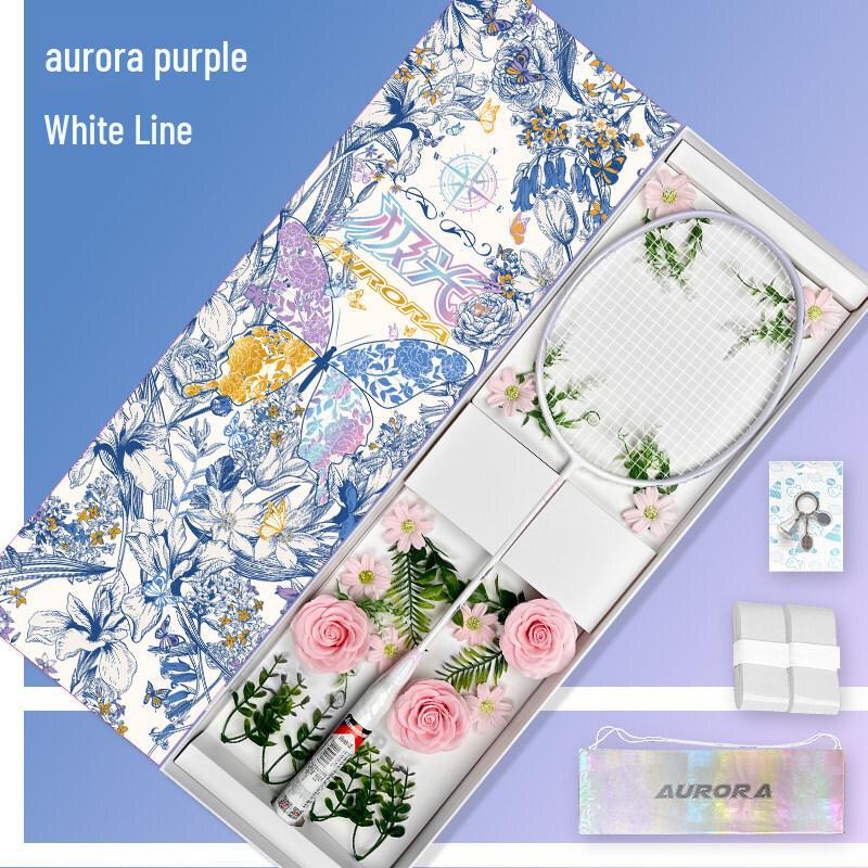 KAWASAKI Aurora 7 Full Carbon Badminton Racket Flower Language Spring Day Gift Box