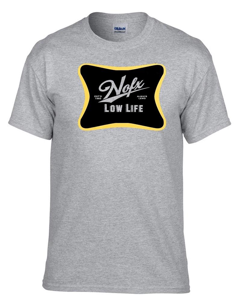 Nofx Lowlife Logo Rock Music Grey TShirt 329grey S