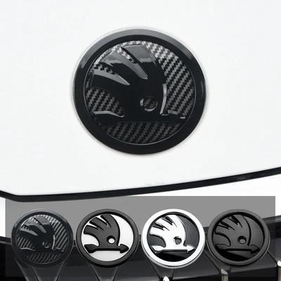 Emblema ABS de 80mm 90mm Para Skoda Fabia 1 2 Octavia a7 RS Superb Rapid Yeti Karoq Vision Autocolante de Porta-bagagens Traseiro Frontal de Carro
