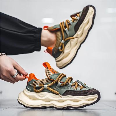 2024 Streetwear Mens Platform Sneakers Fashion Green Casual Sport Shoes Men Mesh Breathable Designer Trainer Men Chunky Sneakers