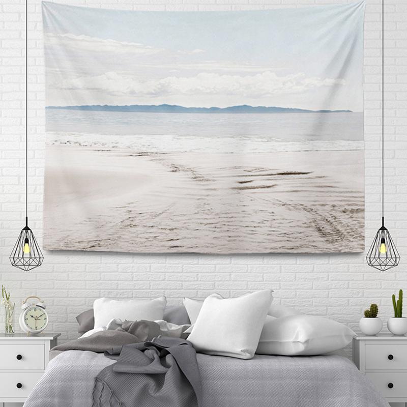 Bohemian Ornaments Large Fabric Tapestry Sea Beach Landscape Wall Aesthetic Room Decor Bedroom Living Home