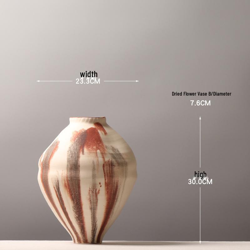 Modern Retro Abstract Art Pottery Vase for Home or Hotel Decor