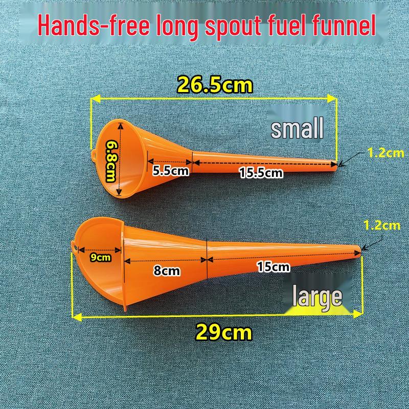 Long-Spout Hands-Free Funnel for Car and Motorcycle Fuel and Oil Additives