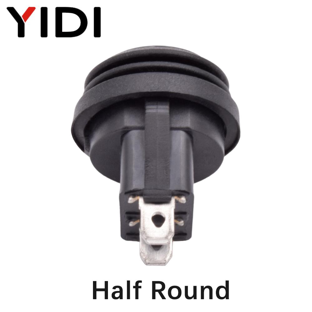 Waterproof Round Rocker Switch 12V 220V Red Green Blue Yellow LED Light Rocker Switch 10A 125VAC 6A 250VAC ON OFF SPST Switch