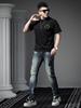 European-Style Round-Neck Short-Sleeve T-Shirt for Men, Summer 2026 New Trendy Brand with Heavy Embroidery, Casual Half-Sleeve Top