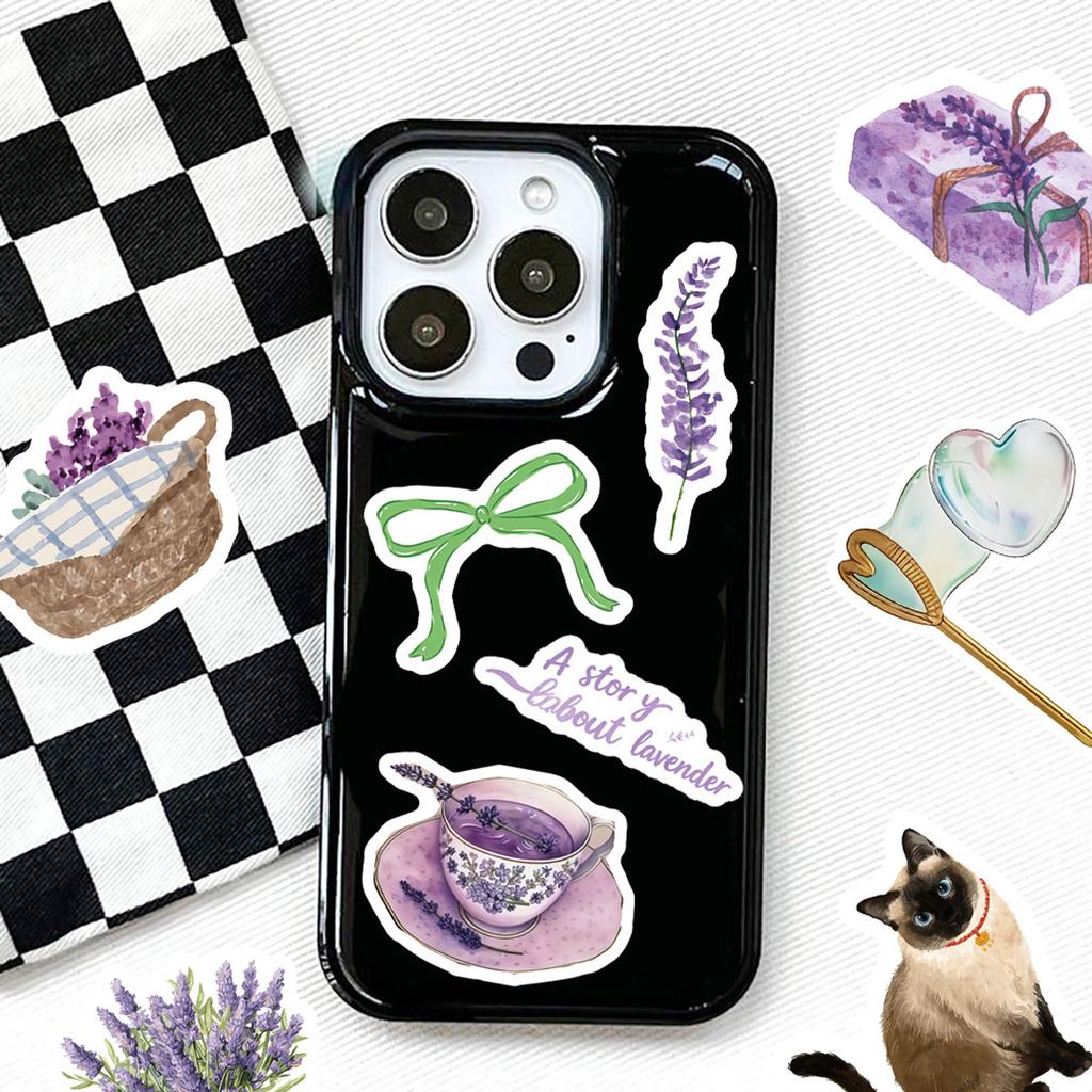 50 Lavendel-Sticker für Mädchen-Journals, Notizbücher, Handyhüllen, Wasserflaschen und Dekorationen