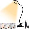 LED USB Desk Lamp with Clamp 3 Color 10 Brightness Levels Clip Light Eye Protection Reading Lights USB Laptop Light