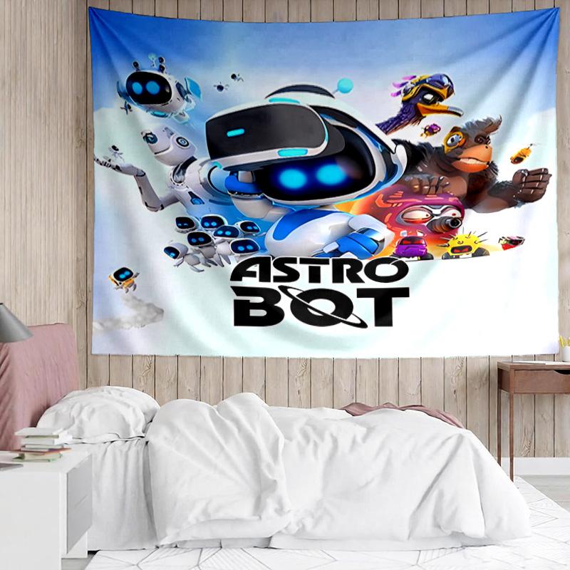 Astro Bot3 Tapestry for Bedroom Aesthetic Classroom Tapestries Wall Hanging for Living Room Dorm Office,Ideal Creative Gift