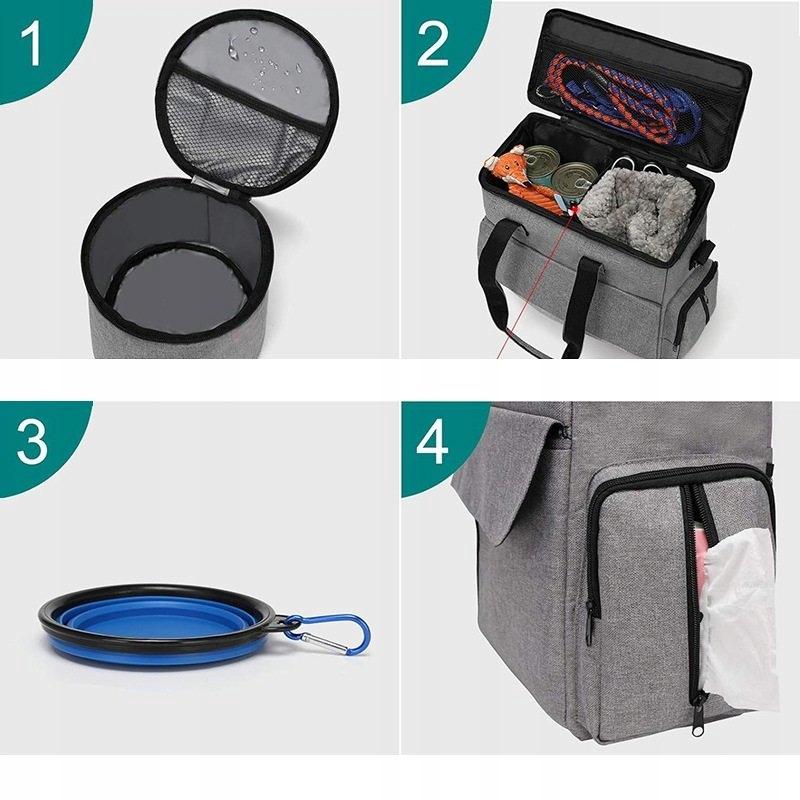 Travel Bag For Pets Organizer For Dogs And Cat For Trips Set Xxl