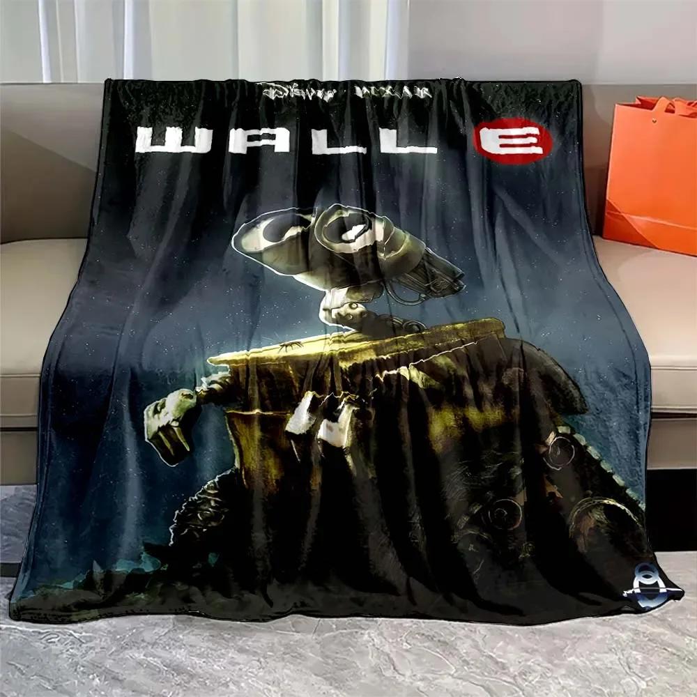 Soft Warm Plush Throw Blanket with Anime Robot Walle Design for Bedroom Living Room Sofa Bedspread Suitable for Cozy Home Decor