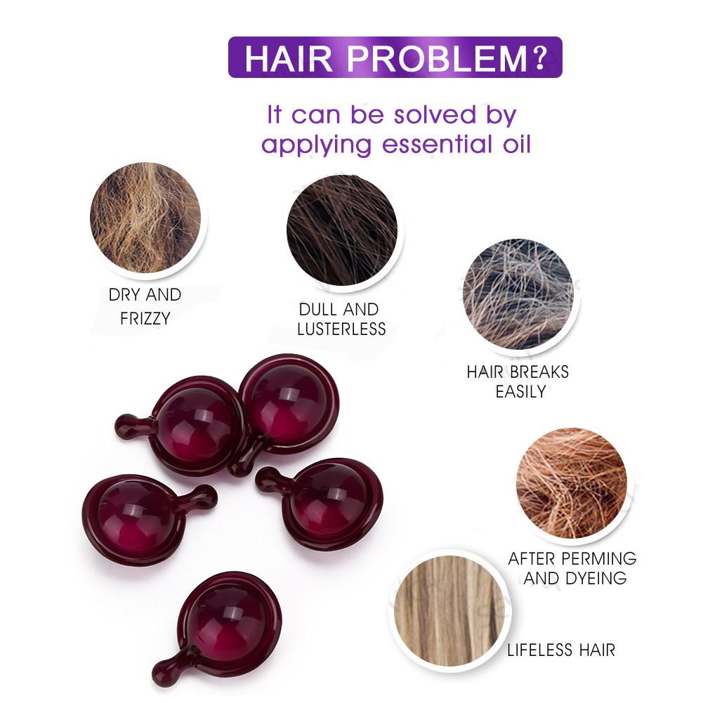 Haarpflege Vitamin Kapseln Feuchtigkeitsspendend Anti-Frizz Haarschäden Reparatur Ätherisches Öl