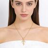 Fashion Orthodox Cross Pendant Necklace for Men - Zirconium Small-Size Exclusive Collar Chain