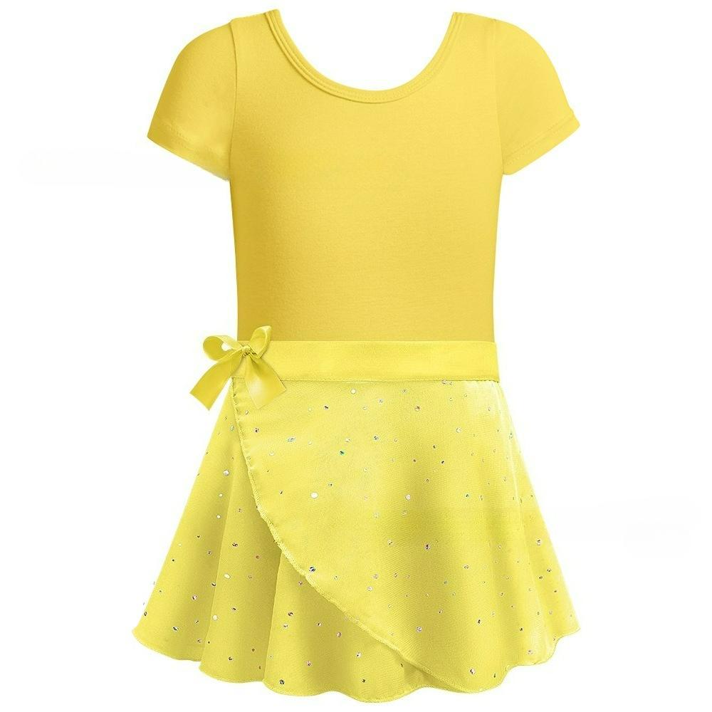 Girls Love Dance Skirt Girls Four Seasons Short-sleeved Ballet Practice Clothes Performance Clothes