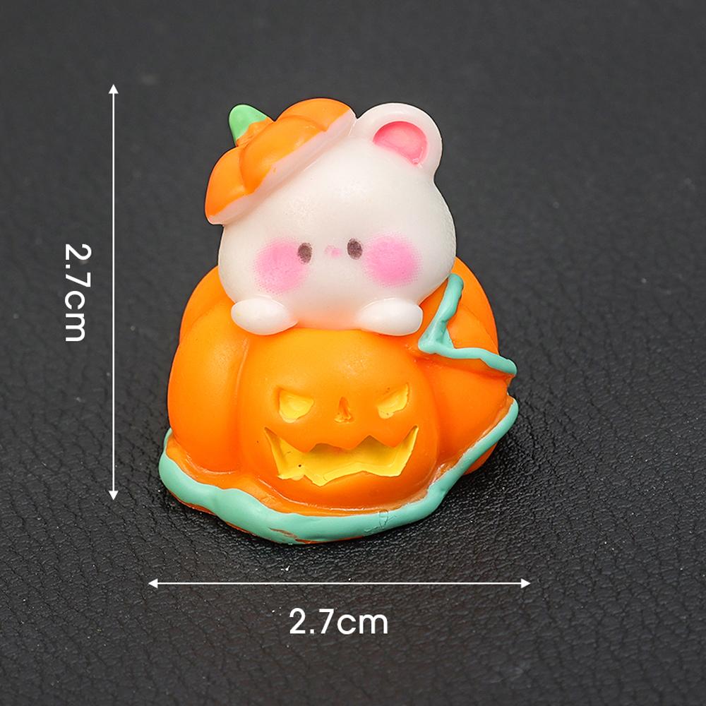 Halloween Auto-Ornamente Mittelkonsole Rückspiegel Niedlicher Kürbis Bär Zylinder Geist Ornament Auto Dekoratives Zubehör
