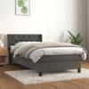 Maison Exclusive - Somier de láminas para cama y colchón Gris oscuro 80x200 cm Terciopelo