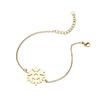 2025 Winter Luxury Snowflake Pattern Stainless Steel Pendant Bracelet for Girls
