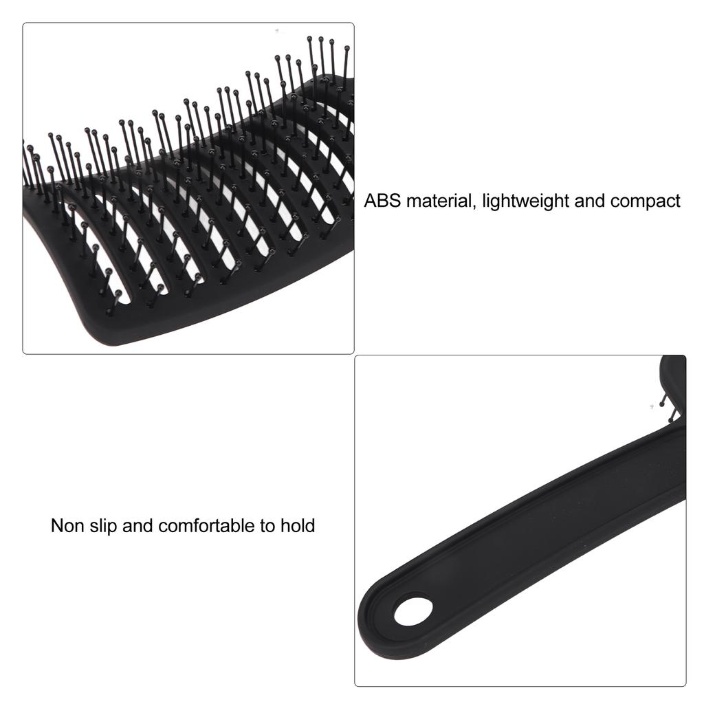 Zakrzywiona Wentylowana Szczotka do Rozczesywania Włosów Uniwersalna Pusta Rączka ABS Wentylowana Szczotka do Rozczesywania do Salonu