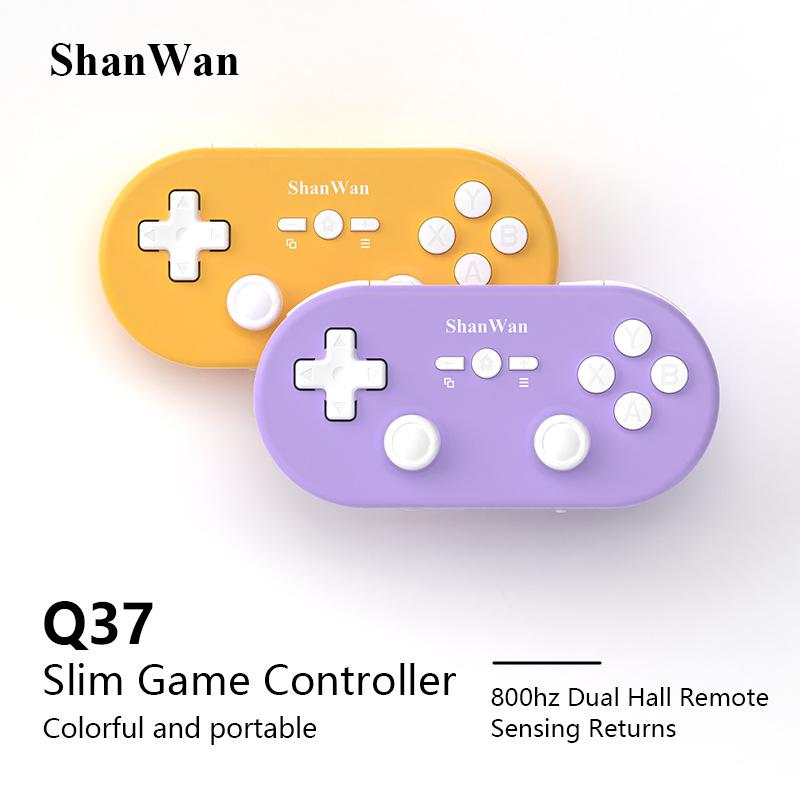ShanWan Q37 Mini Wireless Gamepad Bluetooth Micro Game Controller Hall Double Joystick for PC Windows Android IOS Mobile Phone