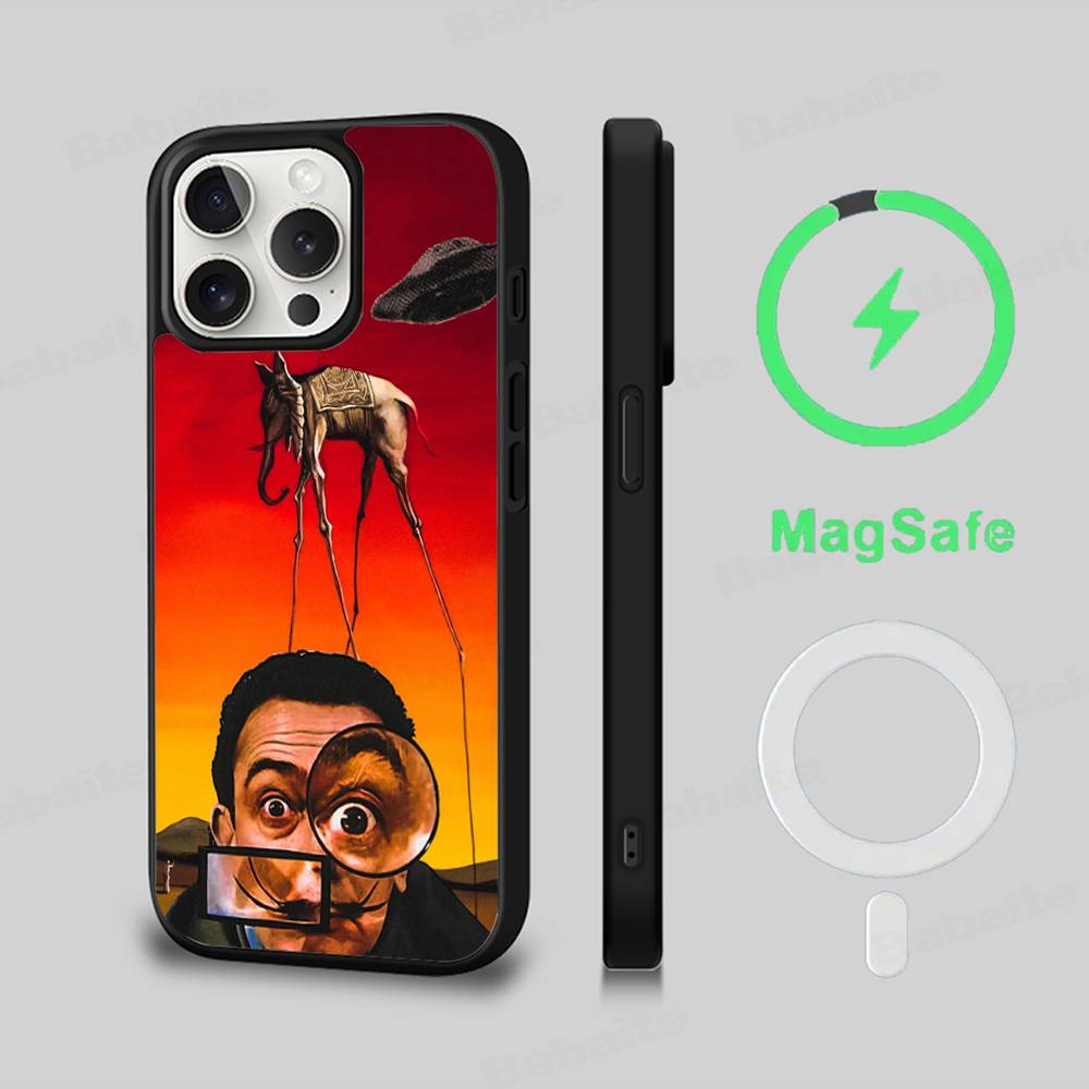 

Salvador Dali Art Phone Case Magnetic Case For IPhone 16 14 13 12 11 15 Pro Max Plus For Magsafe Wireless Charge Cover iPhone 16pro max