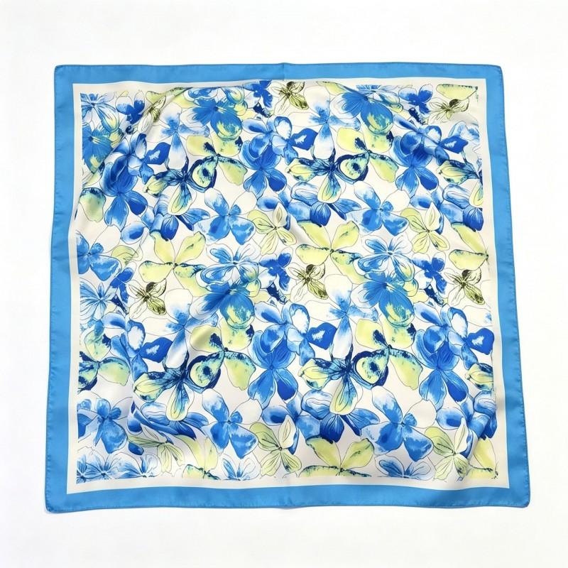 70x70cm Nylon Square Scarf Women Vintage Print Lightweight Accessory Office Casual Hair Styling