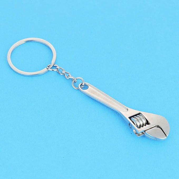 [Qintreesify] Cheie unealtă argintie Cheie inel breloc metalic reglabil Breloc creativ și convenabil, Argintiu