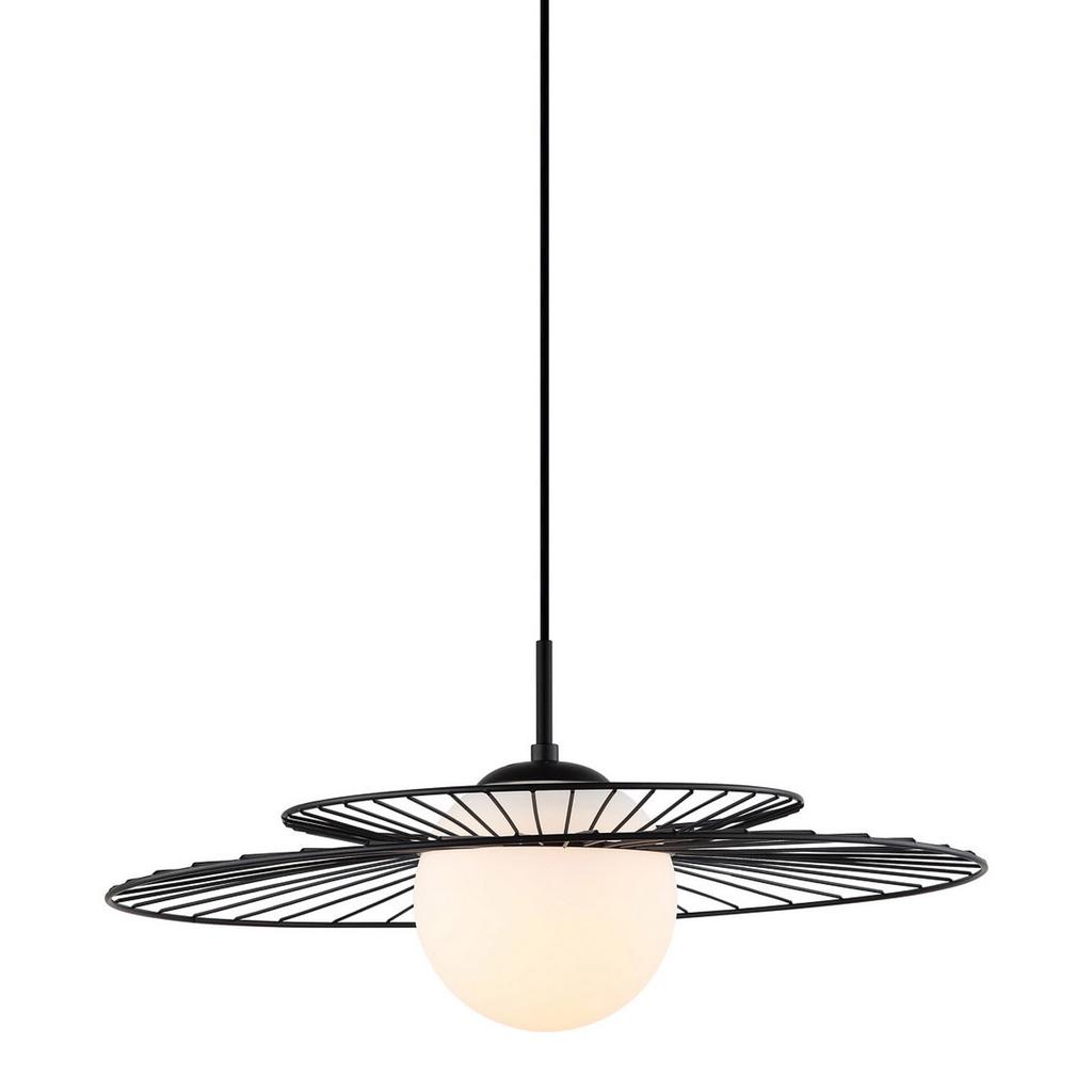 Lampa Wisząca Alison 1 E27 Czarny Italux Mdm-4001/1 Bk