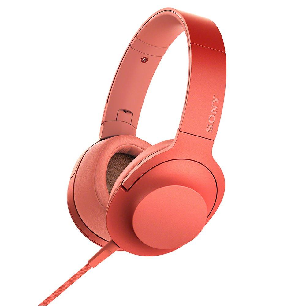 Sony H.ear On 2 MDR-H600A Headphones High-Resolution Audio Closed-Back Remote Microphone Twilight Red 2017 Model 360 Reality Audio Certified