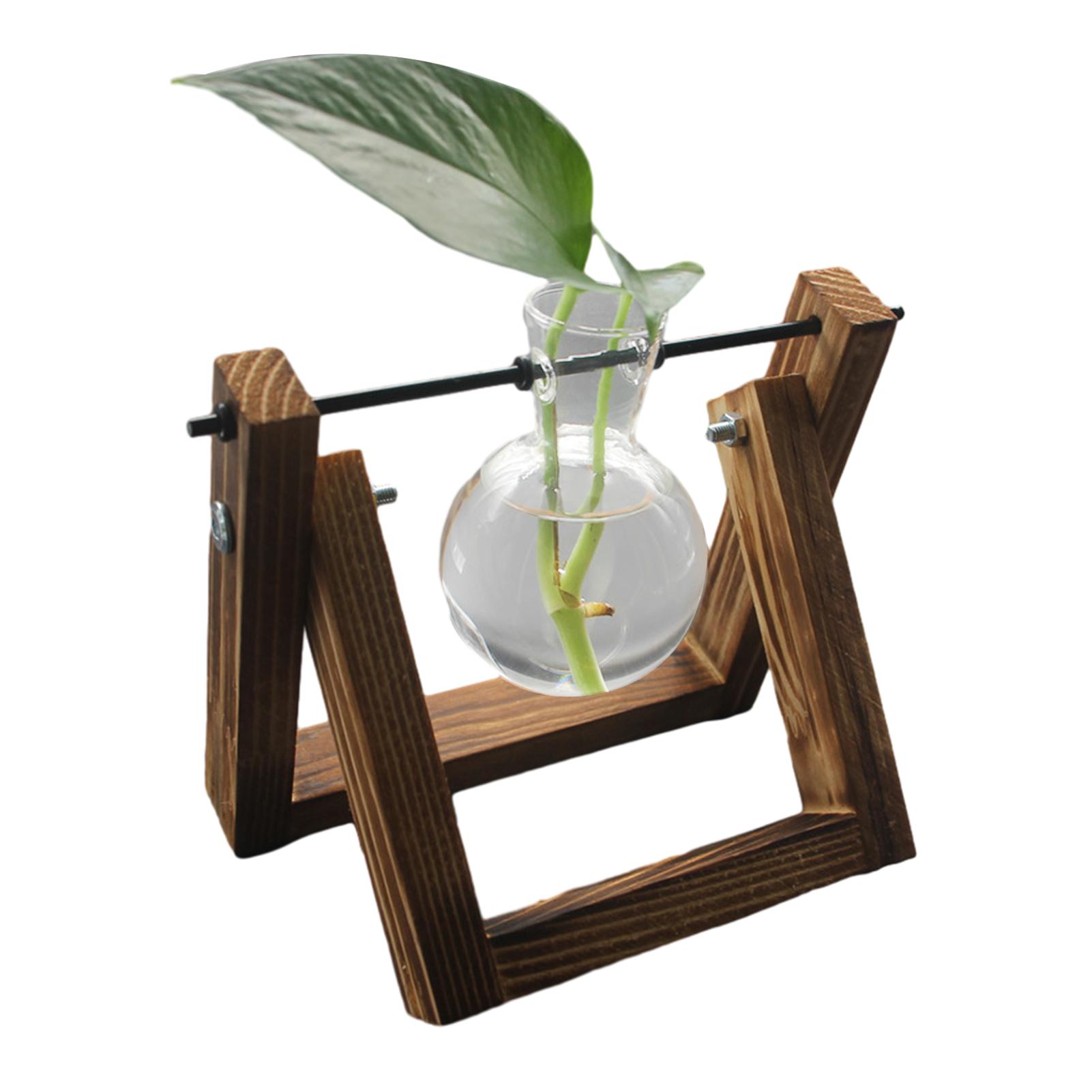 

Простая деревянная рама гидропонная ваза для растений персонализированный многоразовый цветочный горшок для офисов и домов