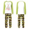 Family Matching Christmas Pajama Sets with Neck Long Sleeve Top and Pants for Men Women Kids