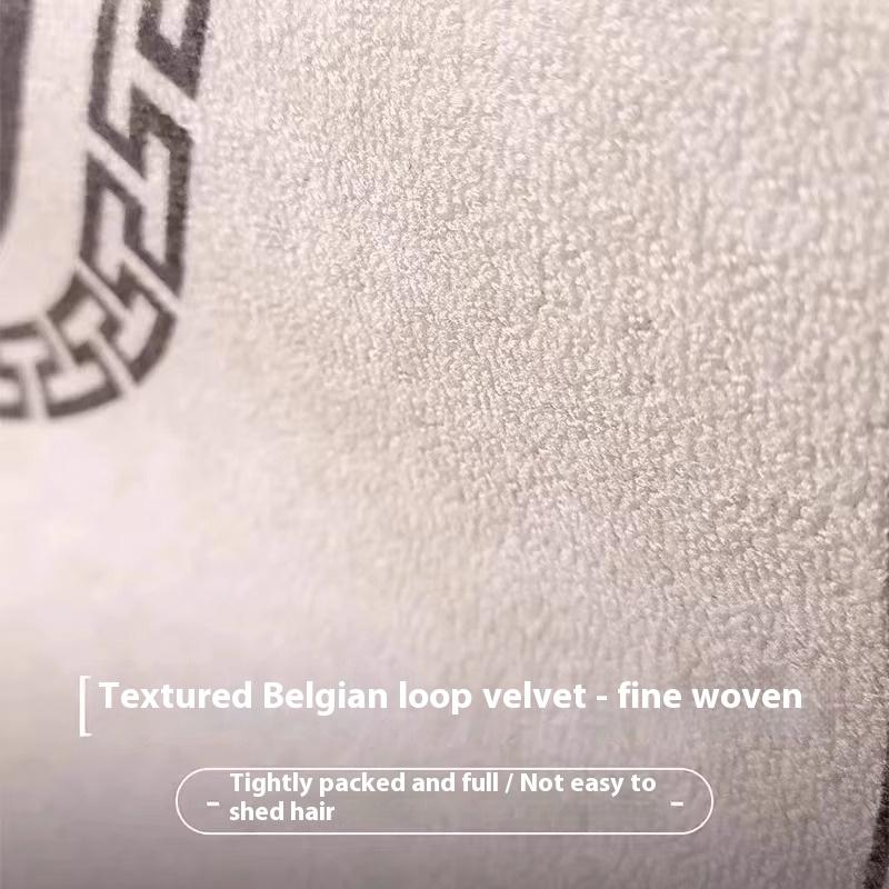 Cream Style Modern Arc-shaped Carpet - Durable and Washable for Home Decoration, Study Floor Mat, Office Floor Mat