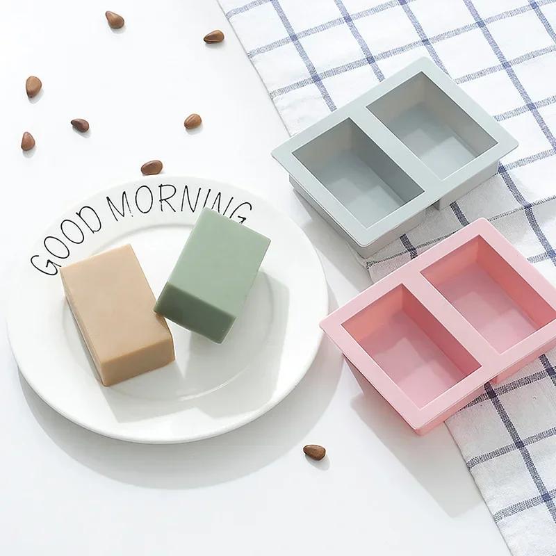 Handmade Simple Handwork Kitchen Tools Accessories Soap Making DIY Silicone Soap Mold Square Shape Silicone Mould Cake Molds