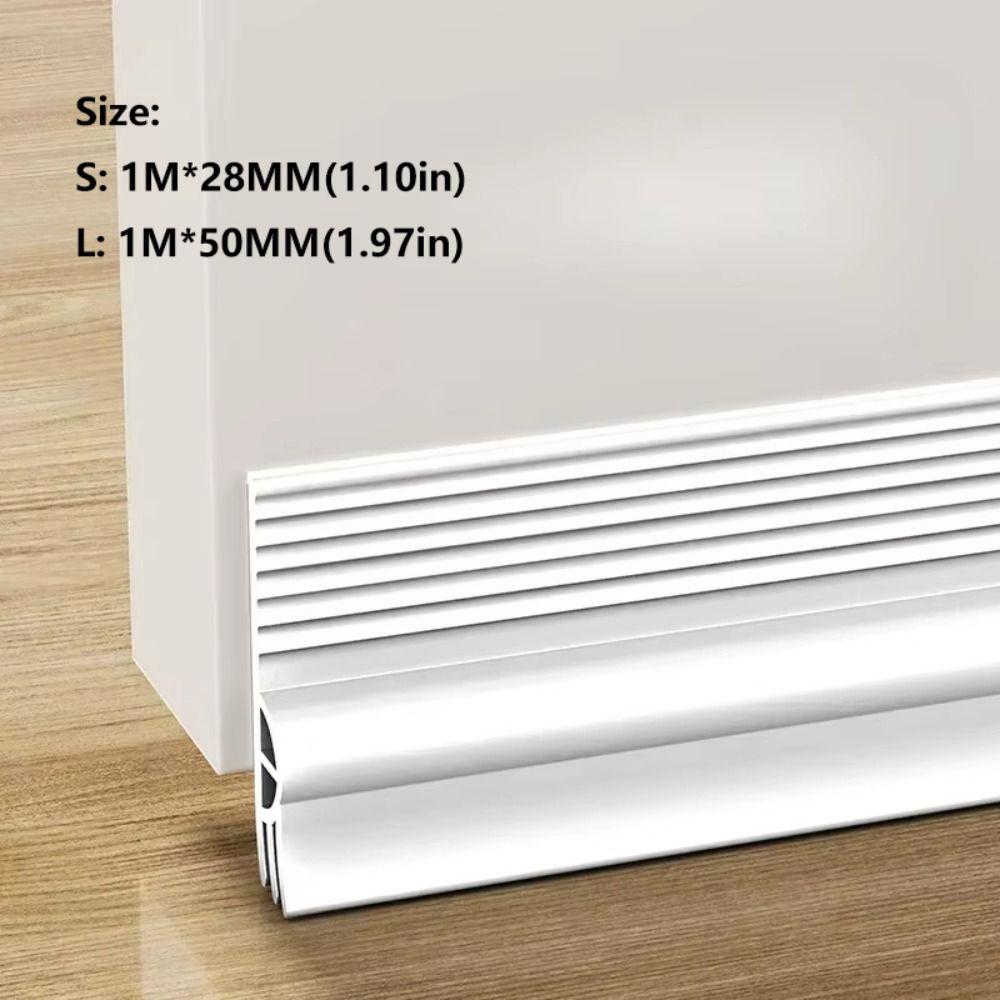 28/50mm Height Door Bottom Weatherstripping Dustproof Insectproof Door Draft Stopper Self-Adhesive Triple-Thickening