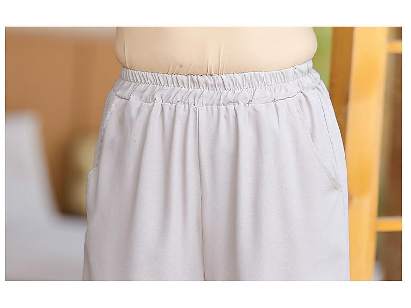 2025 Summer Chinese Style Top & Chiffon Short Sleeve Two-Piece Set for Middle-Aged Women