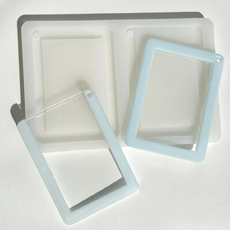 Geometry Mirror Quicksand Photo Frame Epoxy Mold for DIY Craft Decorative Mould