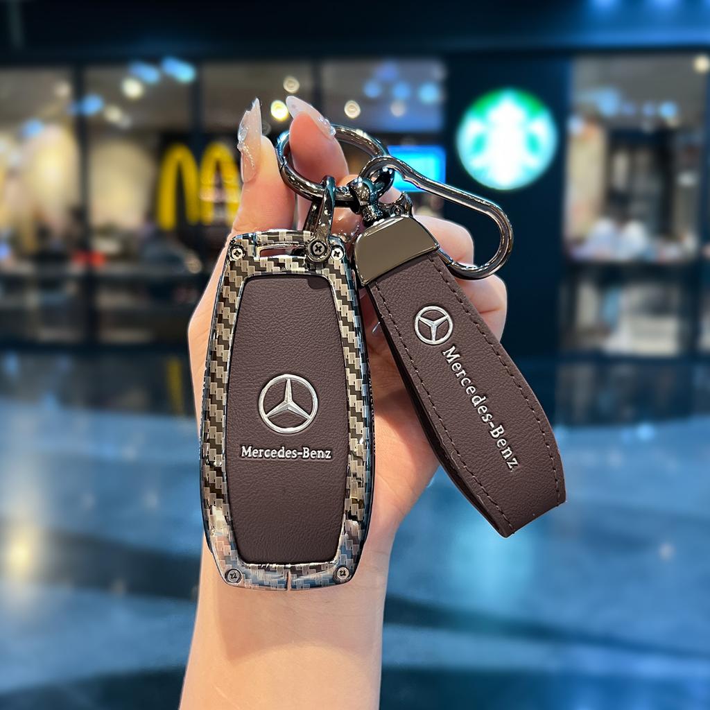 PNR1 Car Remote Key Case Cover Shell For Mercedes Benz A C E S G Class GLC CLE CLA W177 W205 W213 W222 X167 AMG Keychain Accessories