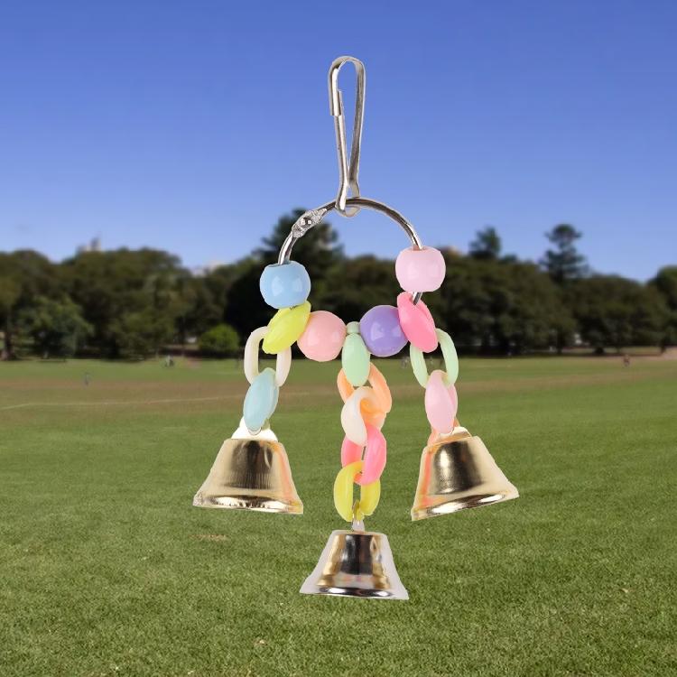 Bird Toys Colorful Bell Toy for Cockatiel Lovebird Parrot Small Birds Cage