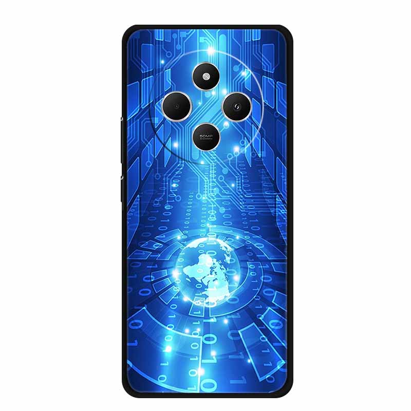 For Xiaomi Poco C75 Case POCOC75 Black Silicone Soft Back Cover Case For Poco C75 Phone Case C 75 6.88" Shockproof Coque Funda