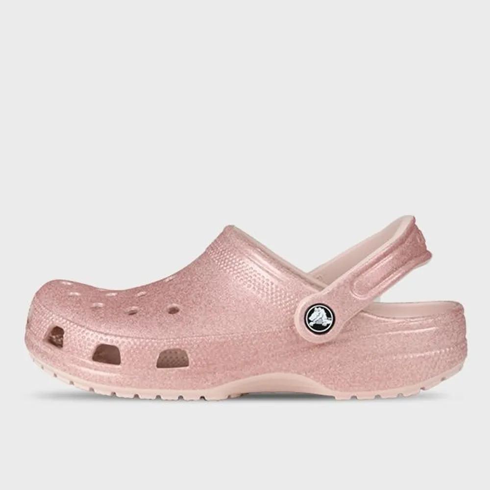 Crocs Classic Glitter Clog K Women's Junior Sandal Slippers Quartz K206993-6WV