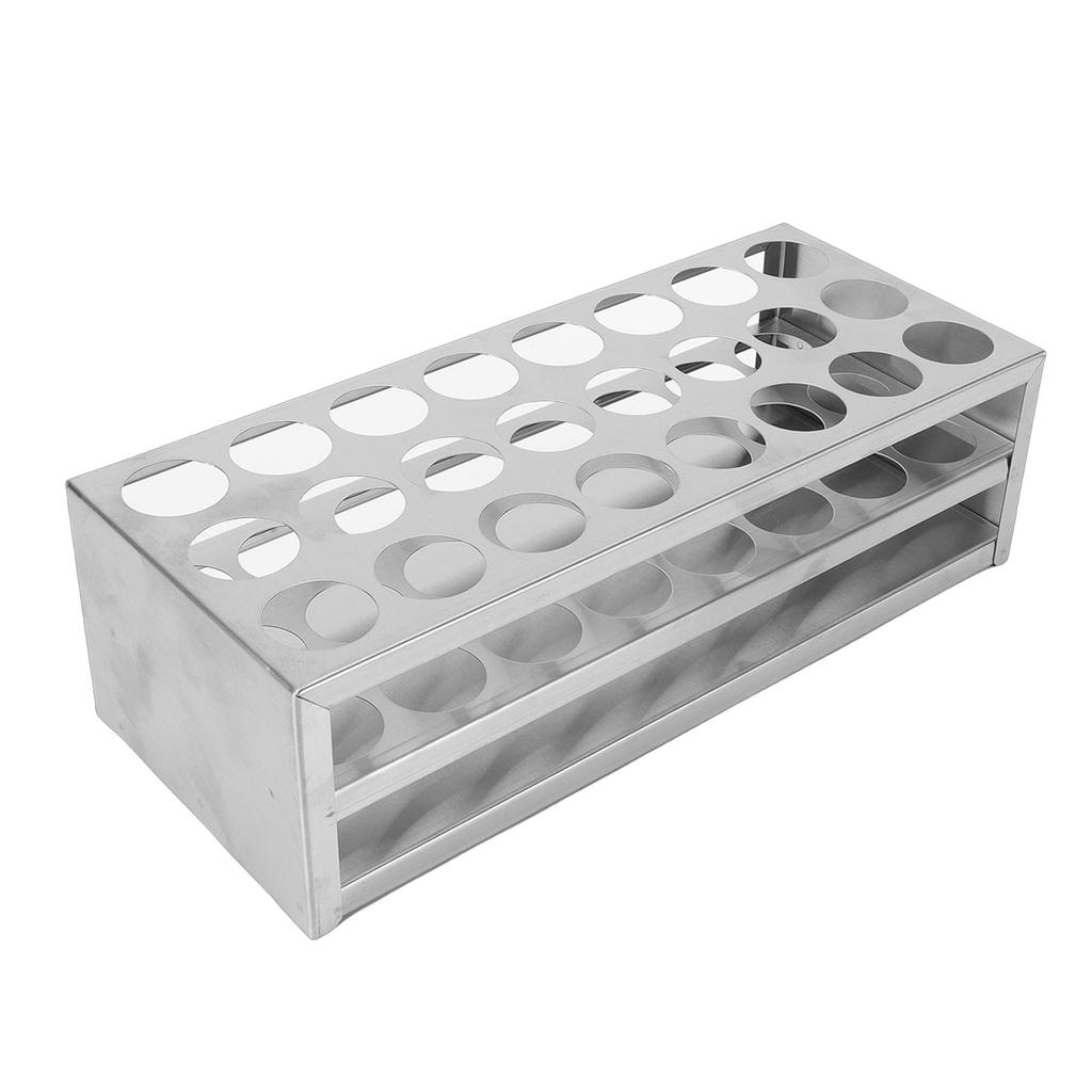 Reagenzglashalter 30mm 24 Löcher 304 Edelstahl Zentrifugenröhrchenhalter für Labor Schulfachversuch
