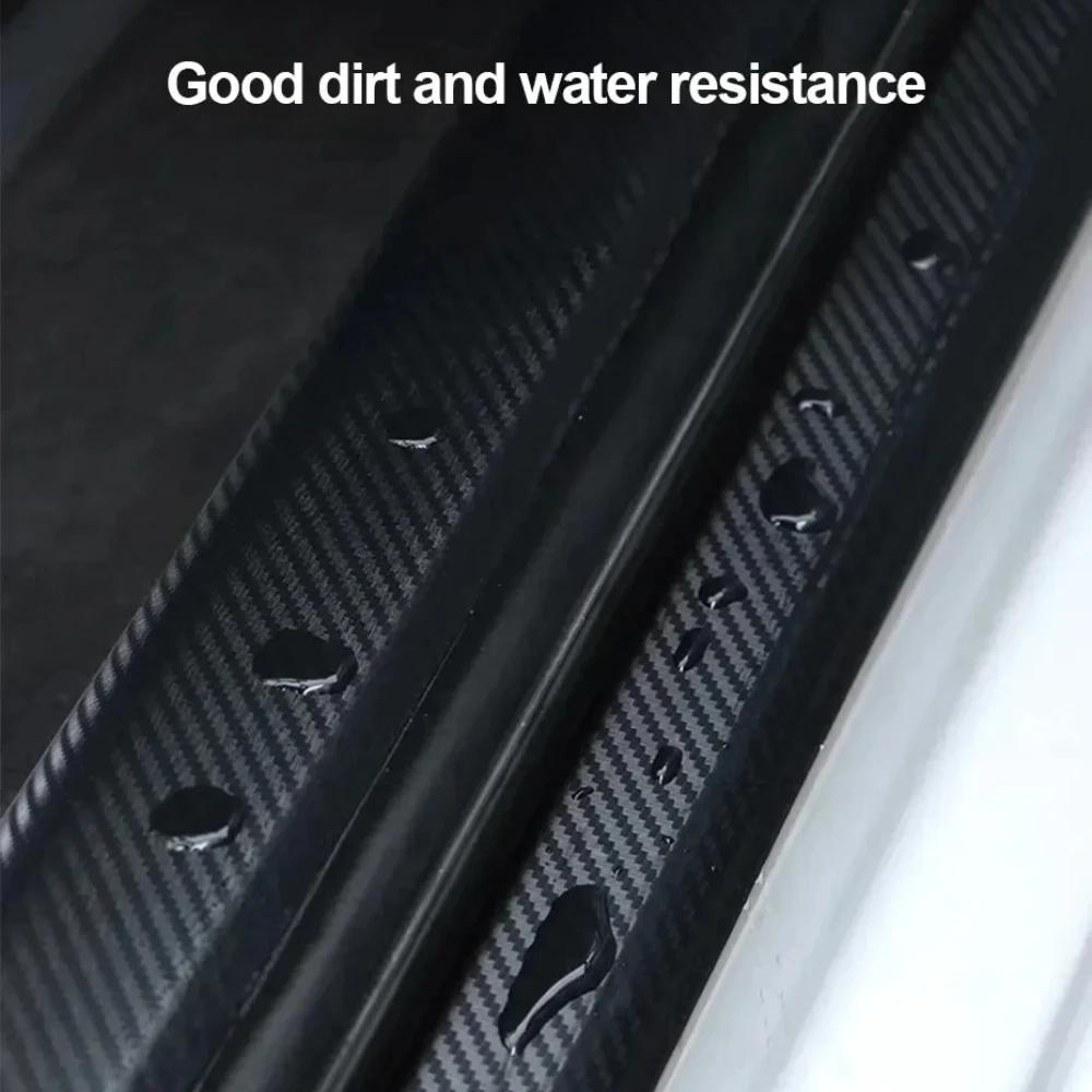 3D Carbon Fiber Sticker Paste Car Threshold Film Anti Scratch Waterproof Matte DIY Protection Protective Film for Car Body