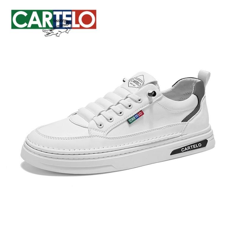 Kadile Crocodile Men's Shoes Summer Little White Leather Shoes 2025 New Men's Sports Soft-soled Casual Board Shoes Trendy Shoes