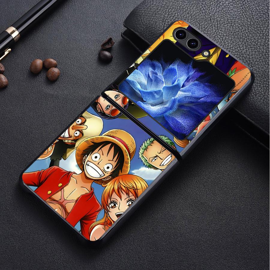 Capa Dura para Celular para Samsung Galaxy ZFlip5 Z Flip 7 6 5 4 3 ZFlip6 ZFlip3 ZFlip4 ZFlip7 FE One Piece Capitão Luffy